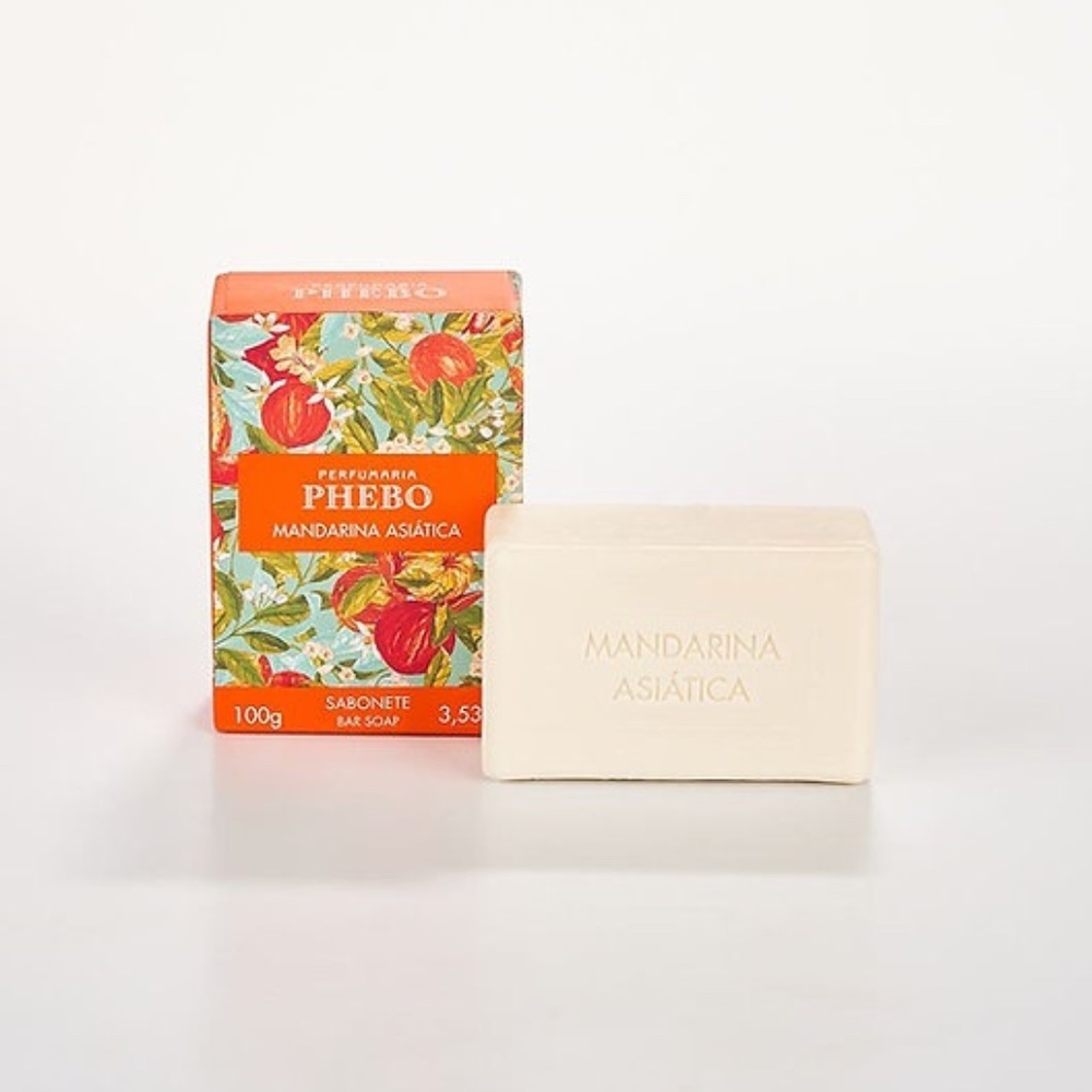 NWT Phebo - Mediterraneo - Sabonete em Barra Mandarina Asiatica 100Gr - 3.53 oz